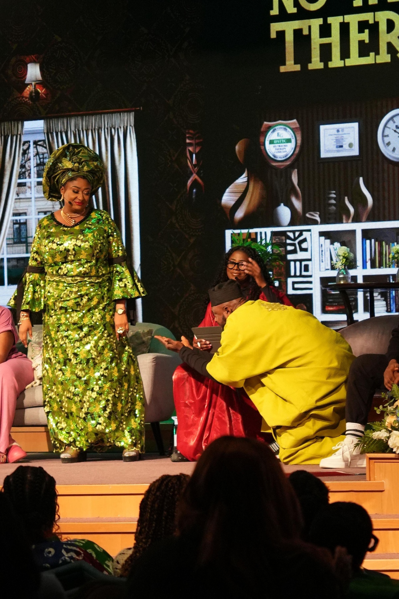 No Wahala Therapy cast on stage